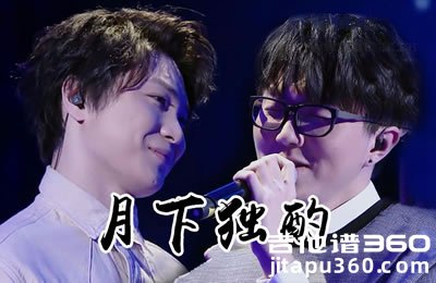月下独酌吉他谱 廖俊涛毛不易 G调弹唱谱 图片谱